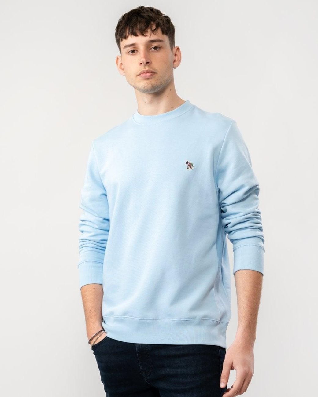 Paul Smith Blue Ps Regular Fit Sports Stripe Zebra Sweatshirt Colour: 41E for men