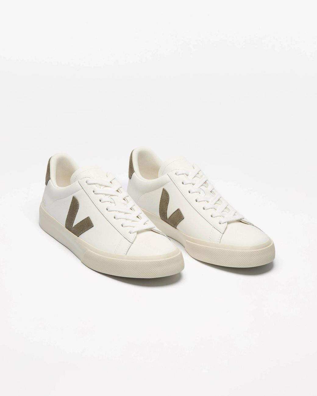Veja White Campo Leather Trainers for men