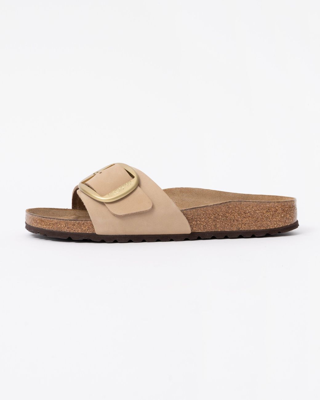 Birkenstock Brown Madrid Big Buckle Nubuck Leather Sandals