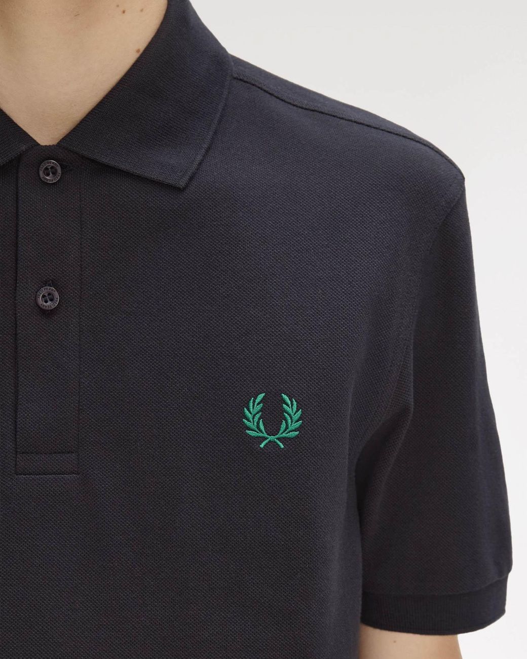 Fred Perry Black Plain Signature Polo Shirt for men