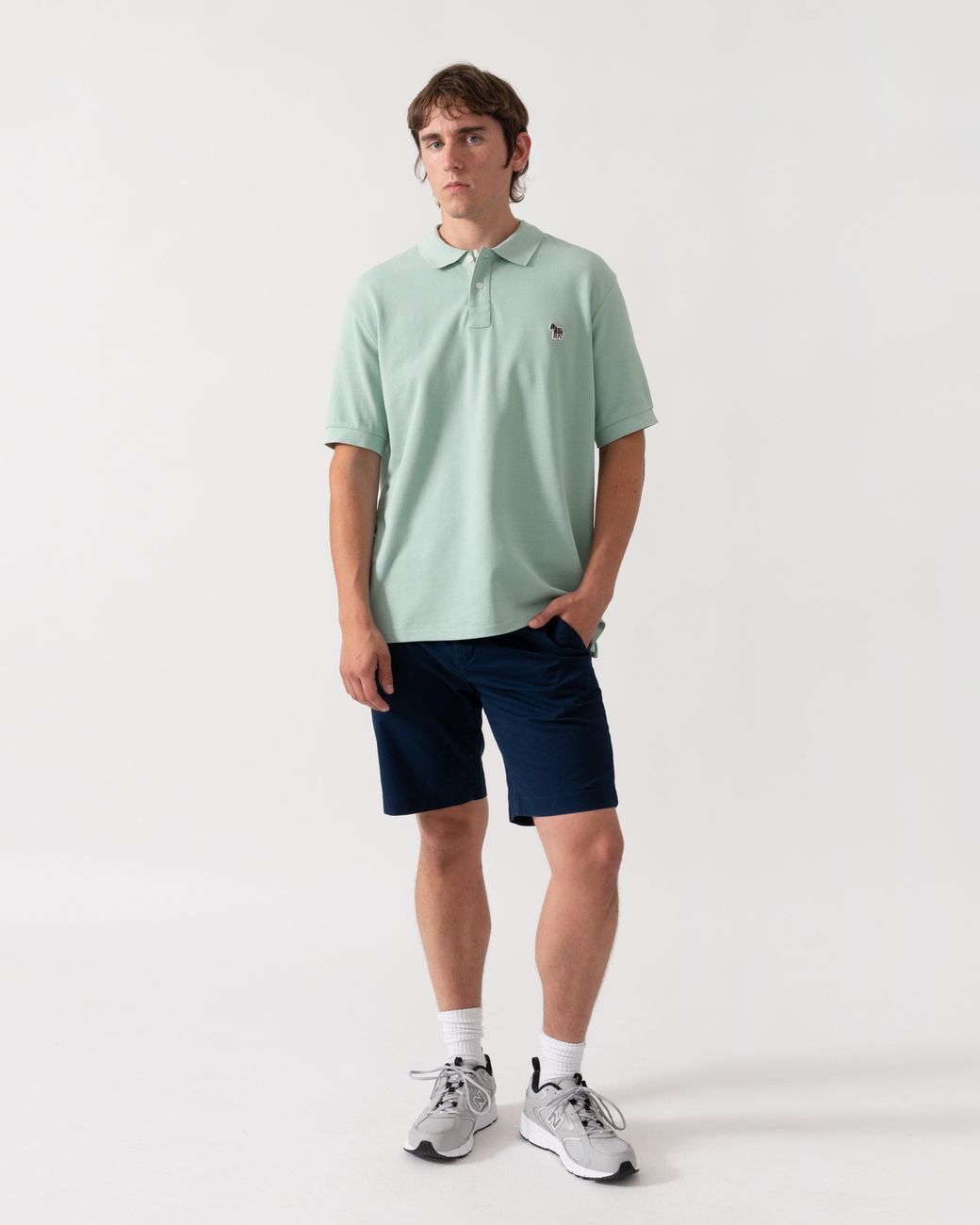 Paul Smith Green Ps Regular Fit Short Sleeve Organic Cotton Zebra Polo Shirt for men