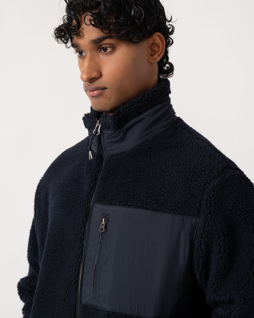 Gant Blue Patch Pocket Fleece Jacket for men