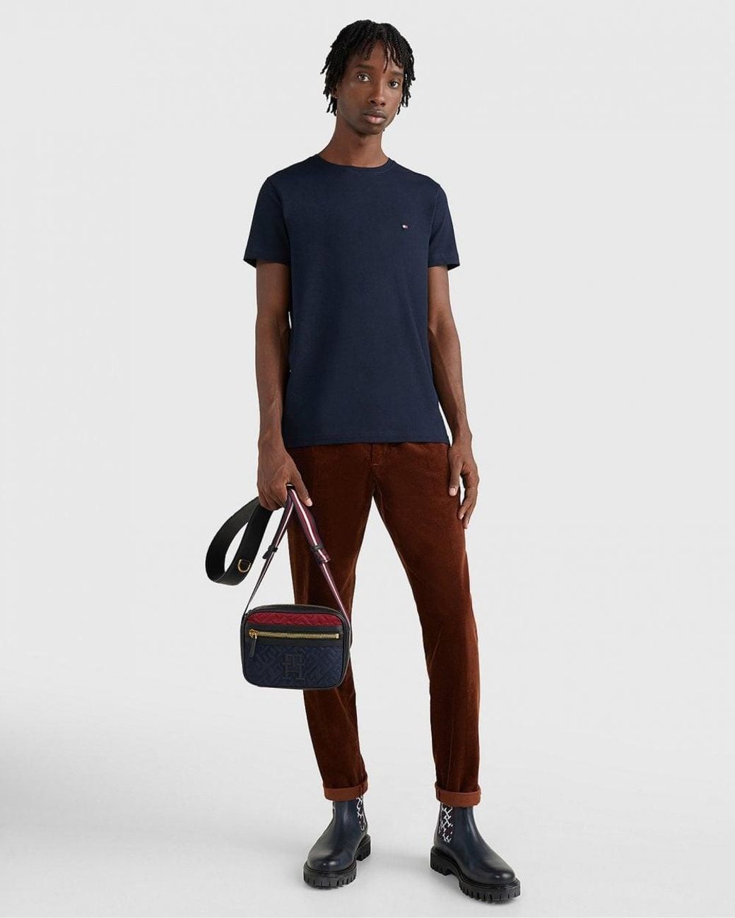 Tommy Hilfiger Blue Core Stretch Slim C-Neck T-Shirt for men