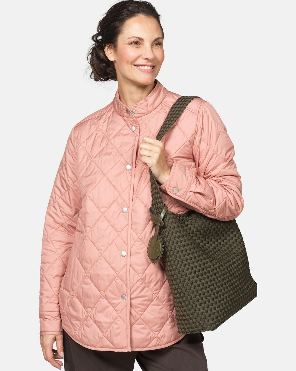 Ilse Jacobsen Green Braided Woven Shell Tote Bag