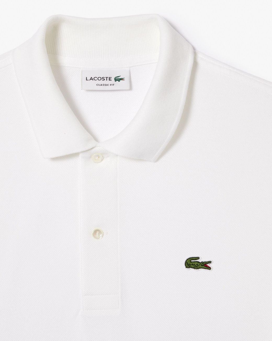 Lacoste White Classic Fit.12.12 Short Sleeve Polo Shirt for men