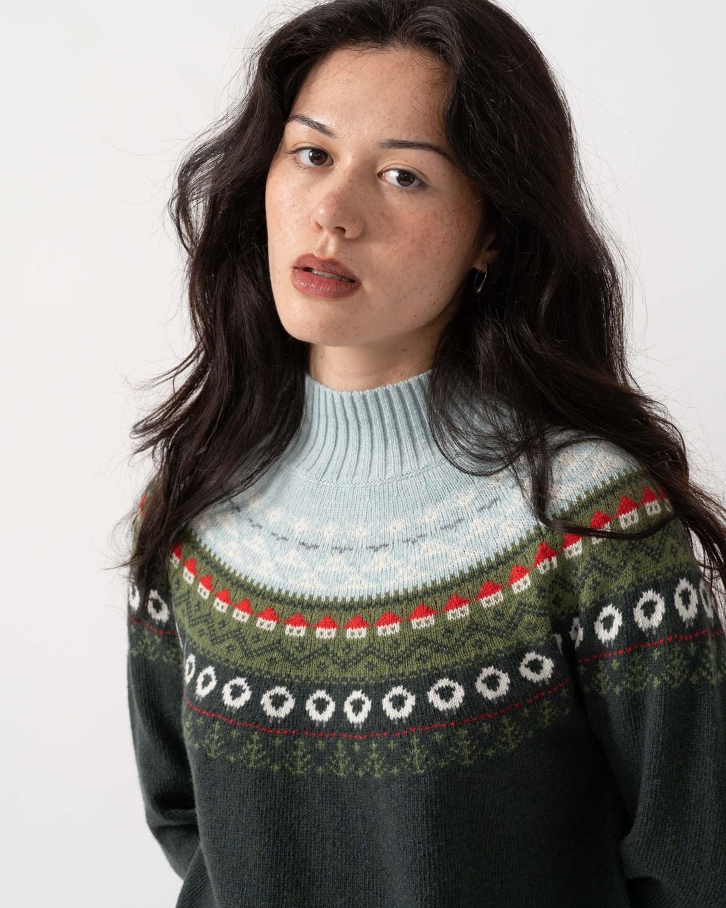Joules Green Landscape Fairisle Jumper