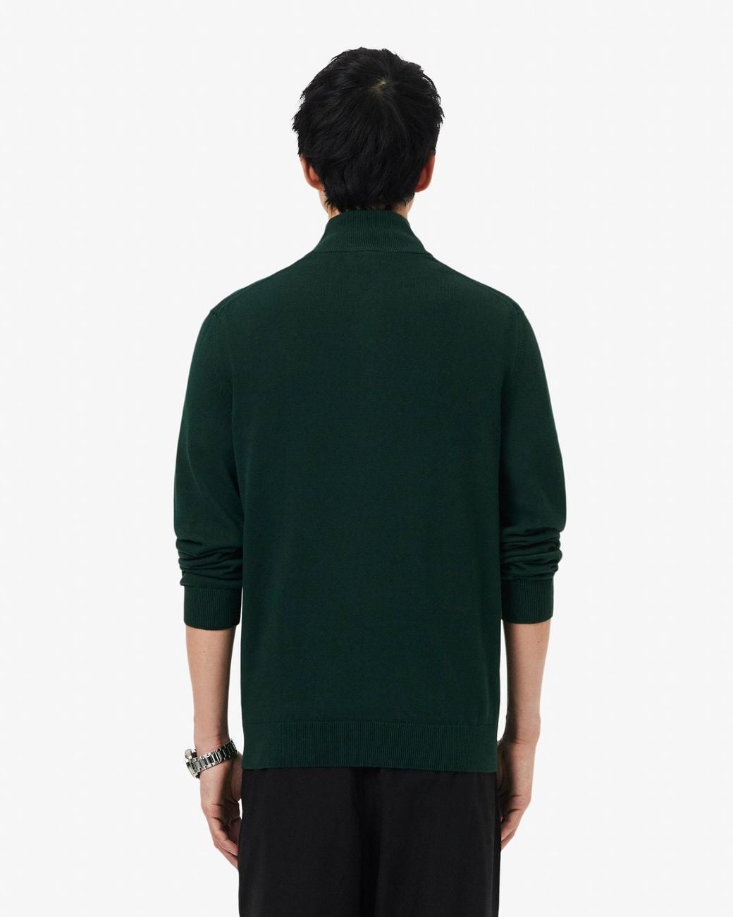 Lacoste Green Half Zip Logo Sweatshirt for men