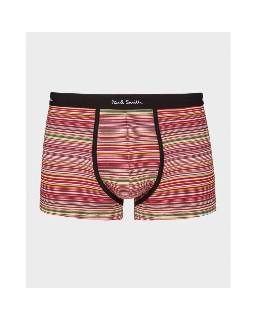 Paul Smith Multicolor Organic-Cotton/Mixed Stripe Boxer Briefs Three Pack Size: L for men