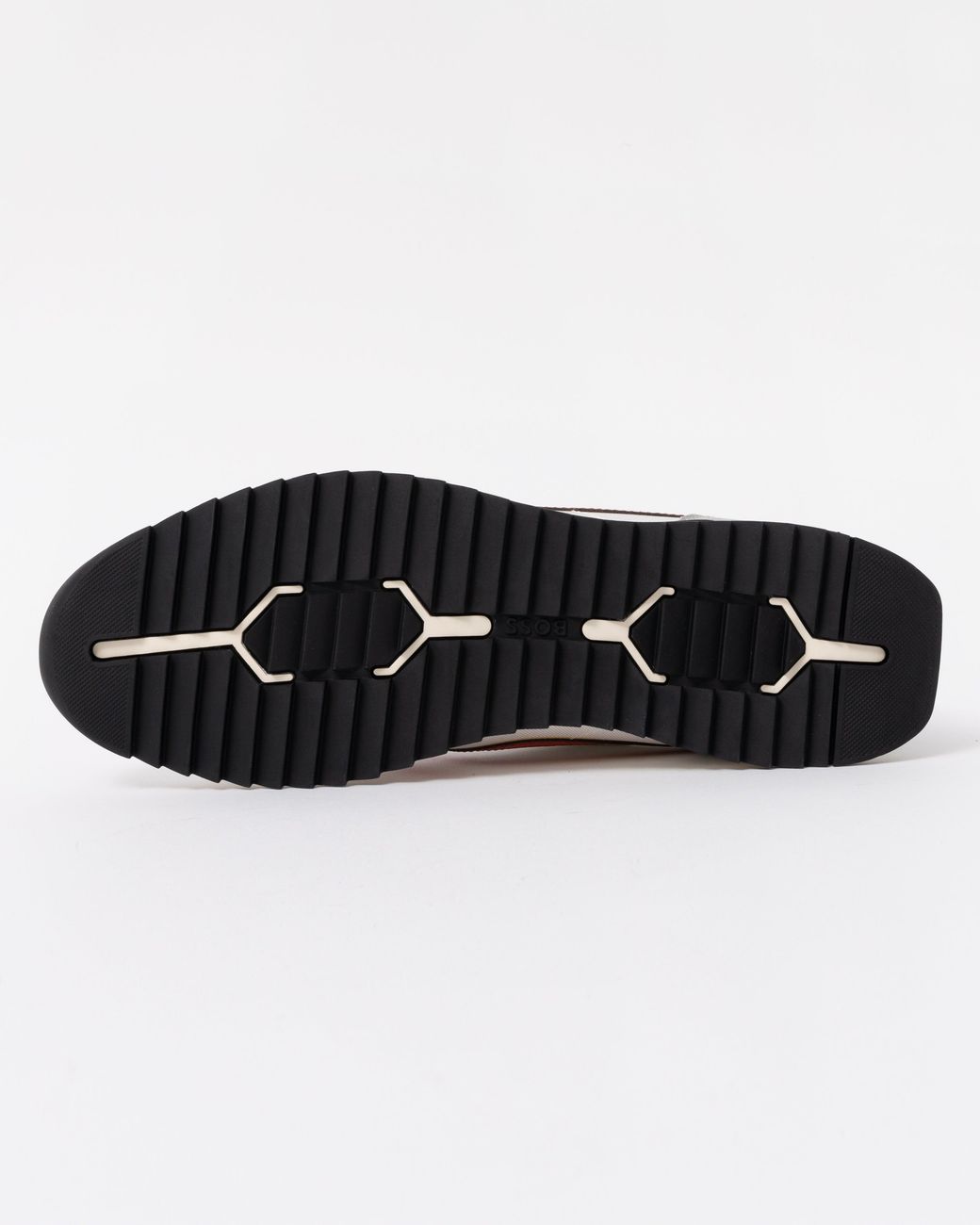 Boss White Zayn Low-Top Trainers With Faux-Leather Trims for men