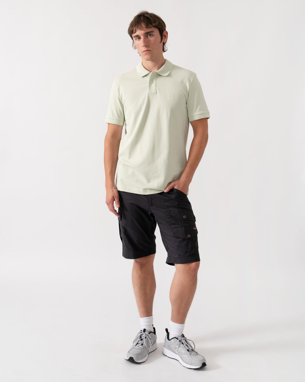 Boss Multicolor Passenger Stretch-Cotton Slim-Fit Polo Shirt With Logo Patch for men