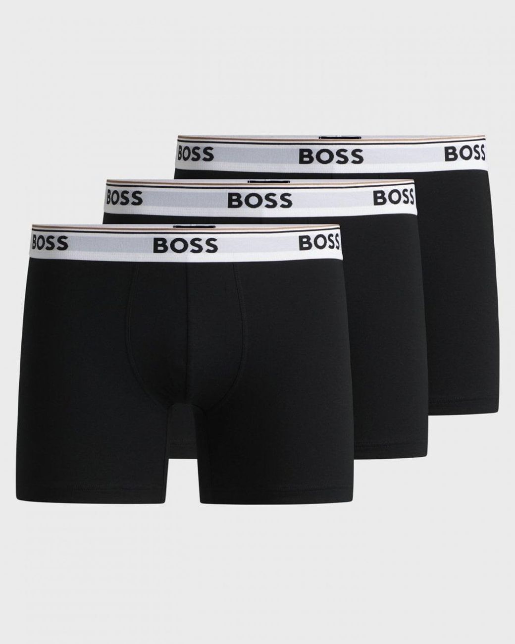 Boss Black Power Three Pack Stretch Cotton Boxer Briefs With Logos Nos Size: M for men