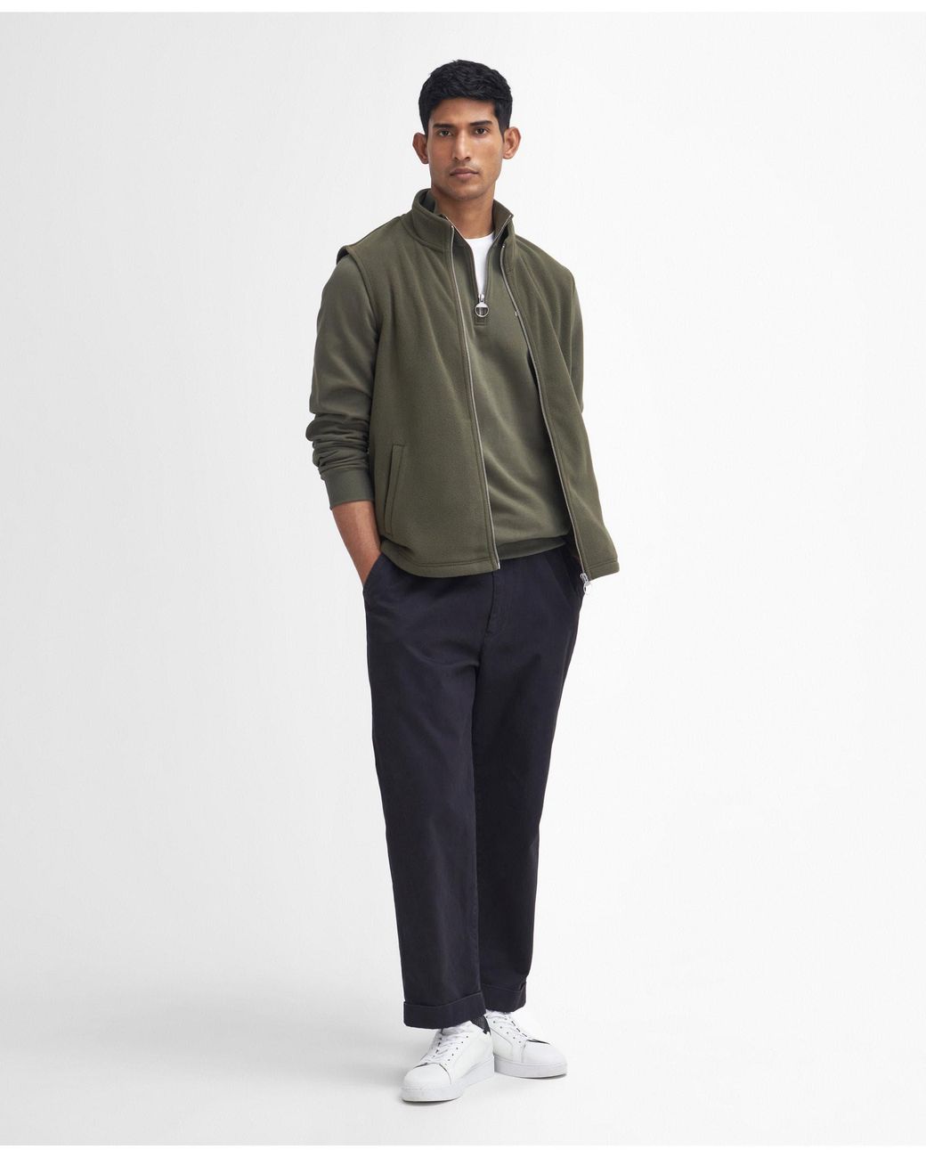 Barbour Green Essentials Fleece Gilet for men