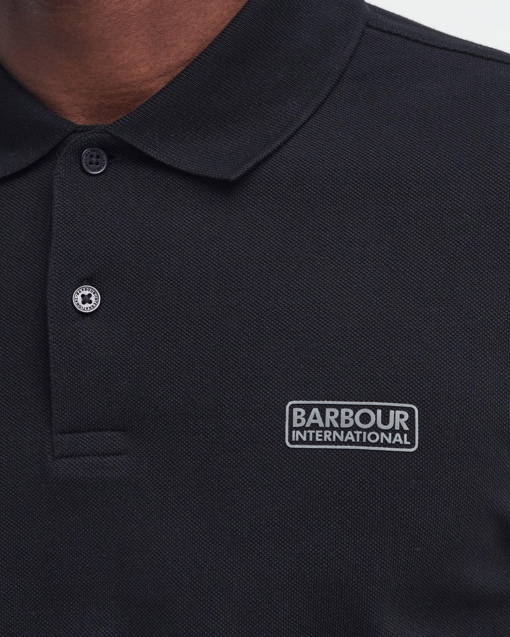 Barbour Blue Essential Long Sleeve Polo for men