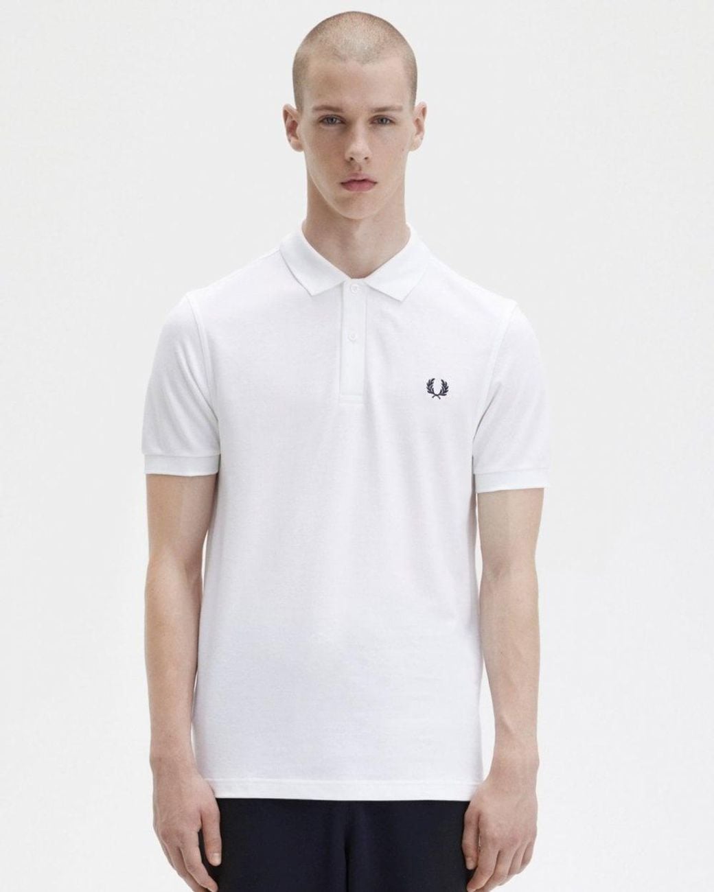 Fred Perry White Plain Signature Polo Shirt for men