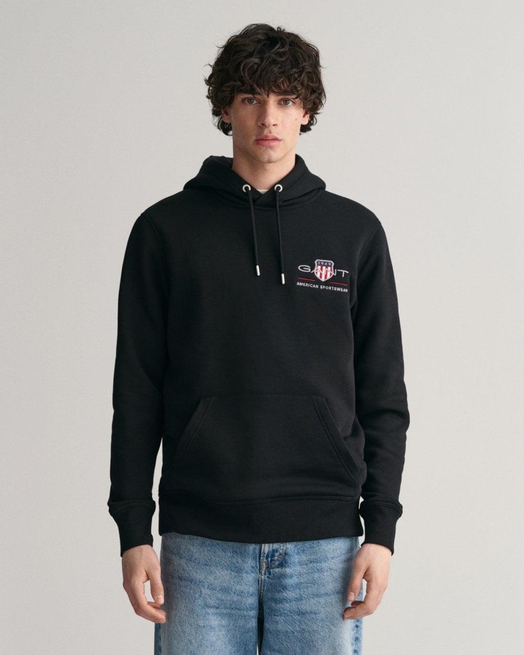 Black gant hoodie new arrivals