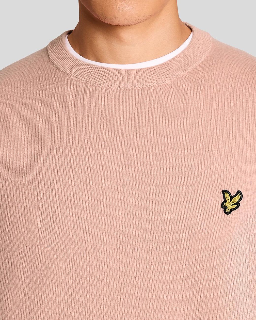 Lyle & Scott Pink Cotton Crew Neck Jumper for men