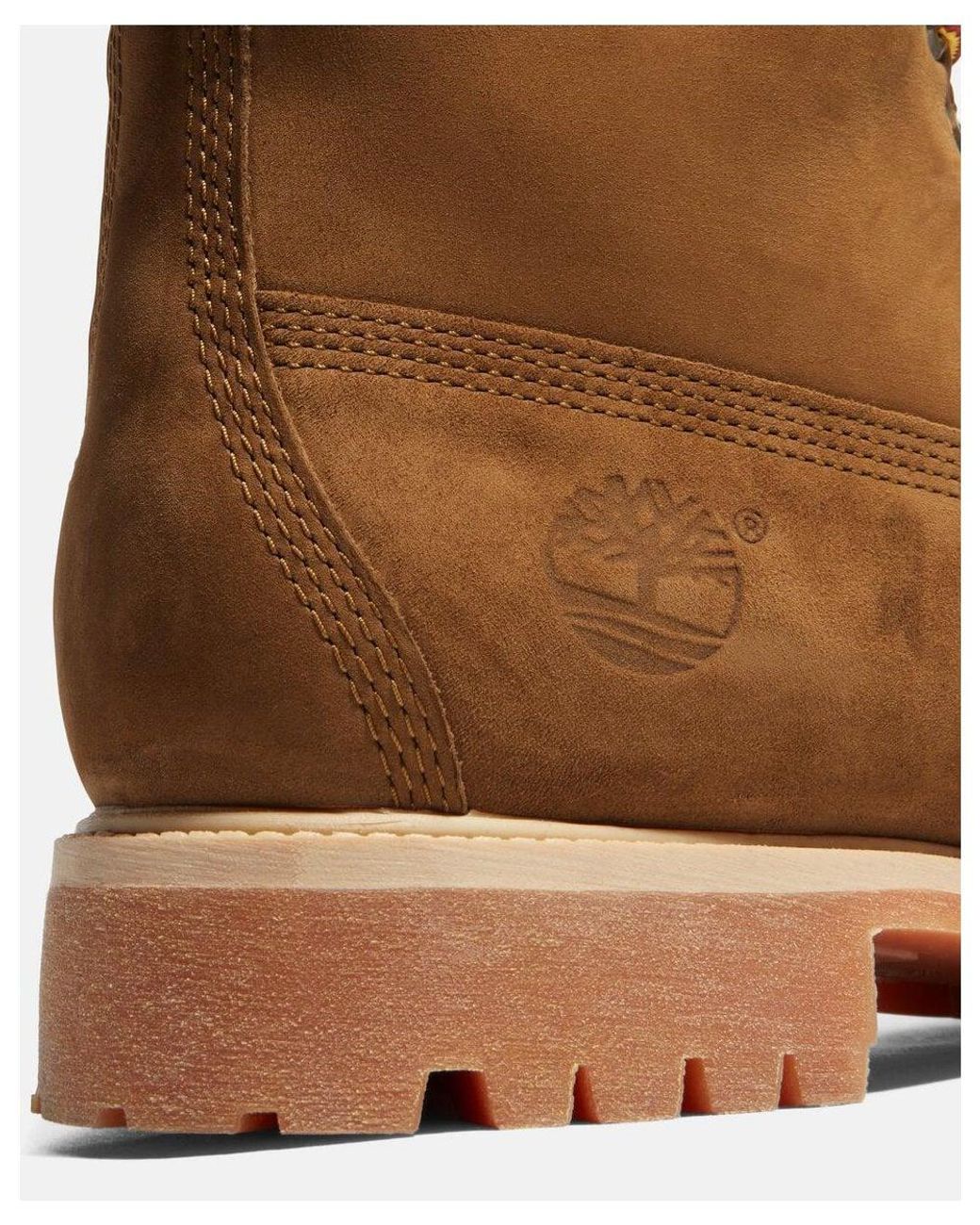 Timberland Brown 6 Premium Waterproof Boot (Wheat Nubuck Leather) Lace-Up Boots for men
