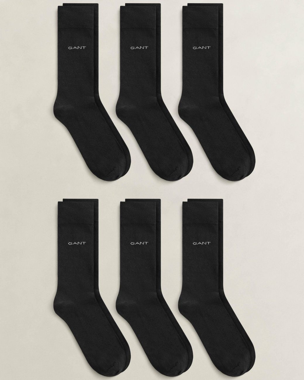 Gant Black 6-Pack Cotton Socks for men