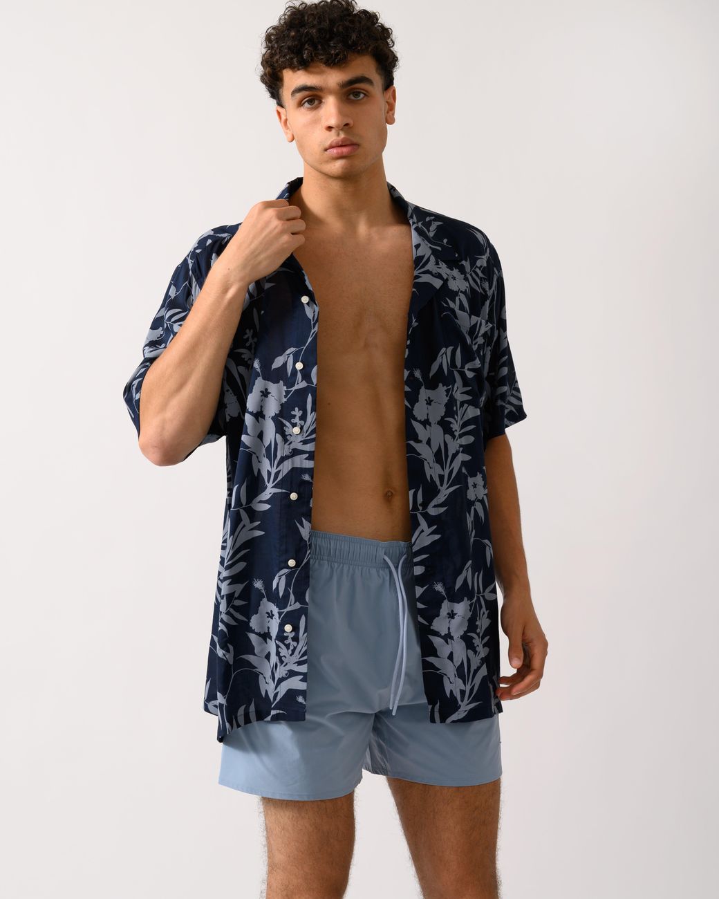 Tommy Hilfiger Blue Bowling Shirt for men