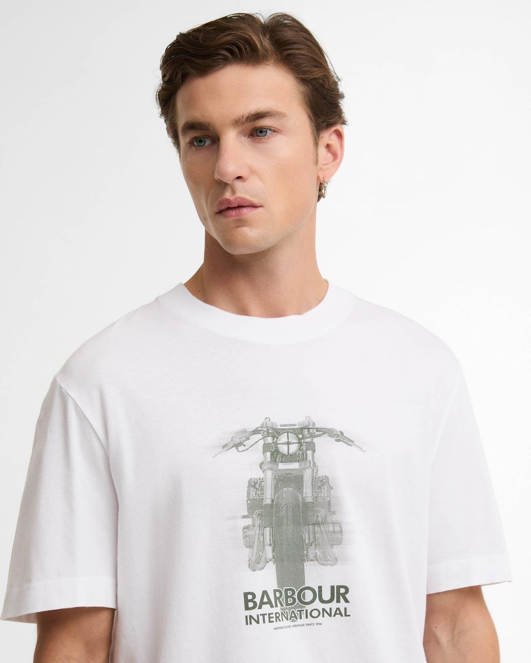 Barbour White Hocking Graphic T-Shirt for men