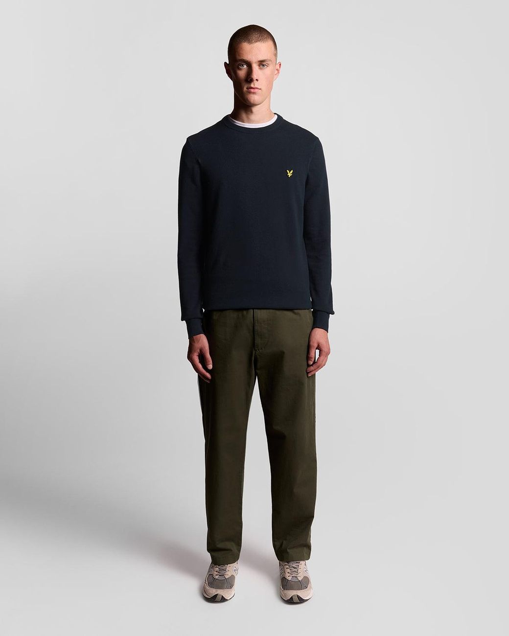 Lyle & Scott Blue Cotton Crew Neck Jumper for men