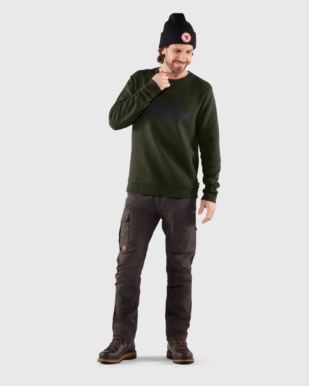 Fjallraven Green Logo Sweatshirt for men