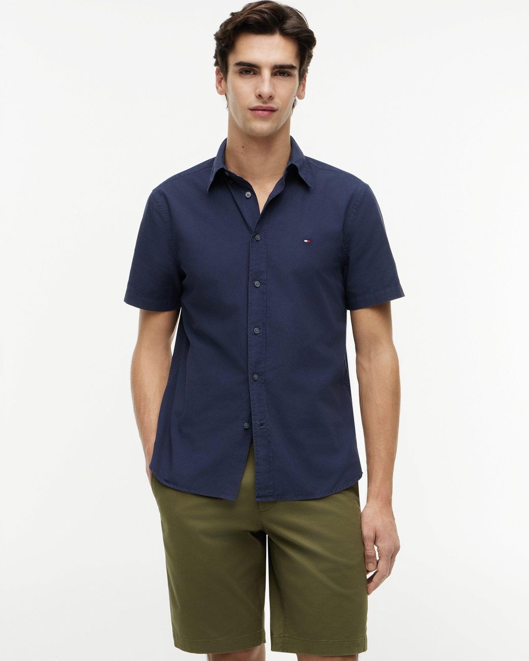 Tommy Hilfiger Blue Gmd Poplin Short Sleeve Shirt for men