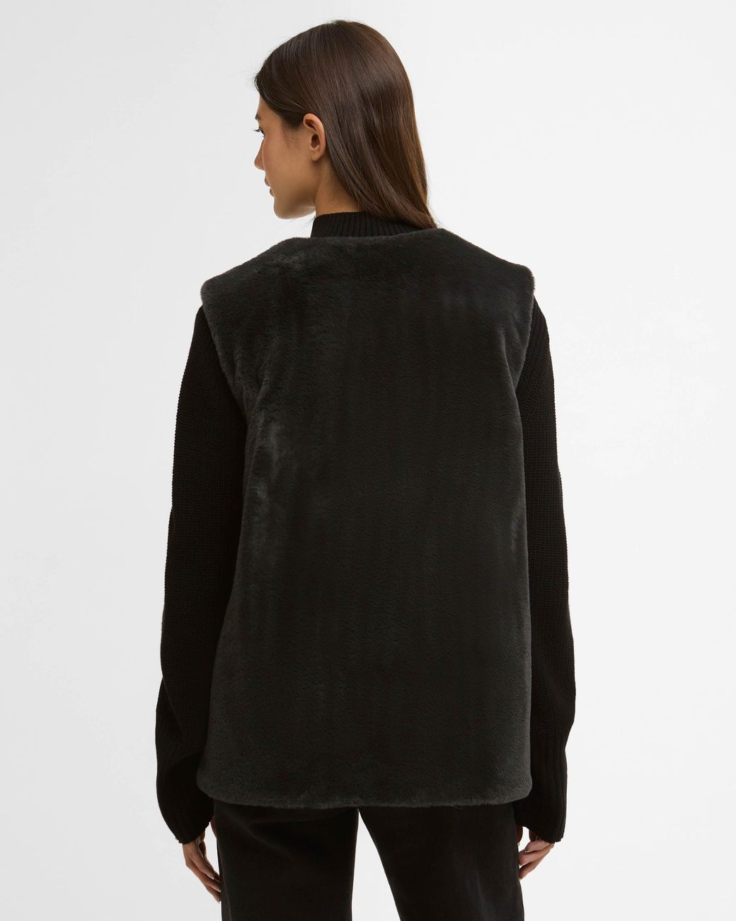 Barbour Black Milan Fur Gilet