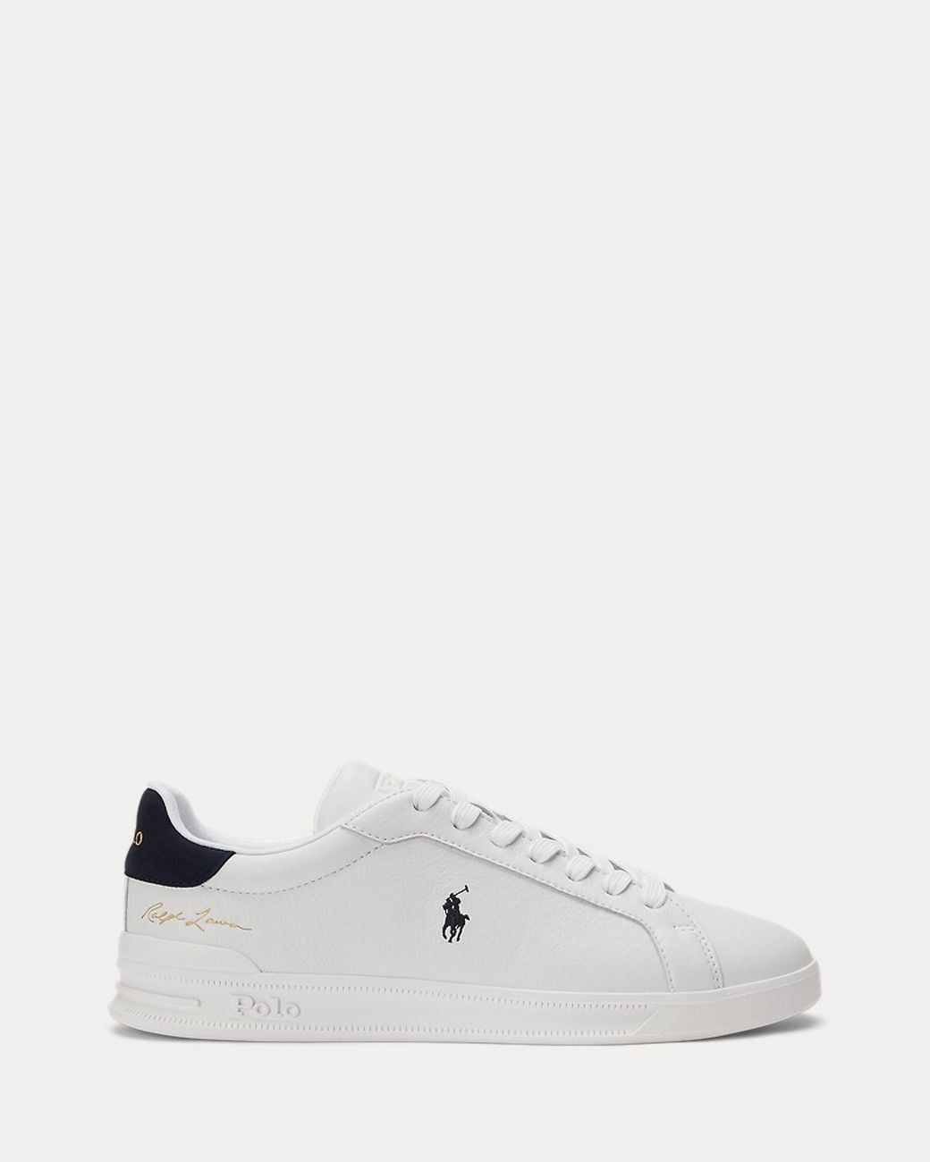 Ralph Lauren White Heritage Court Ii Leather Sneaker for men