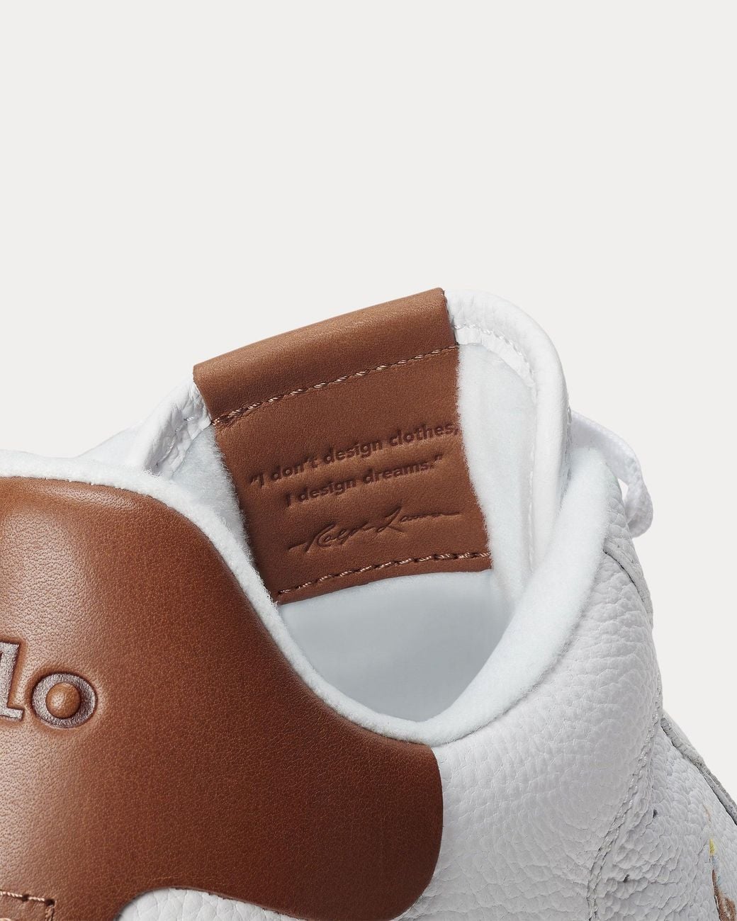 Ralph Lauren Natural Masters Court Leather Sneaker for men