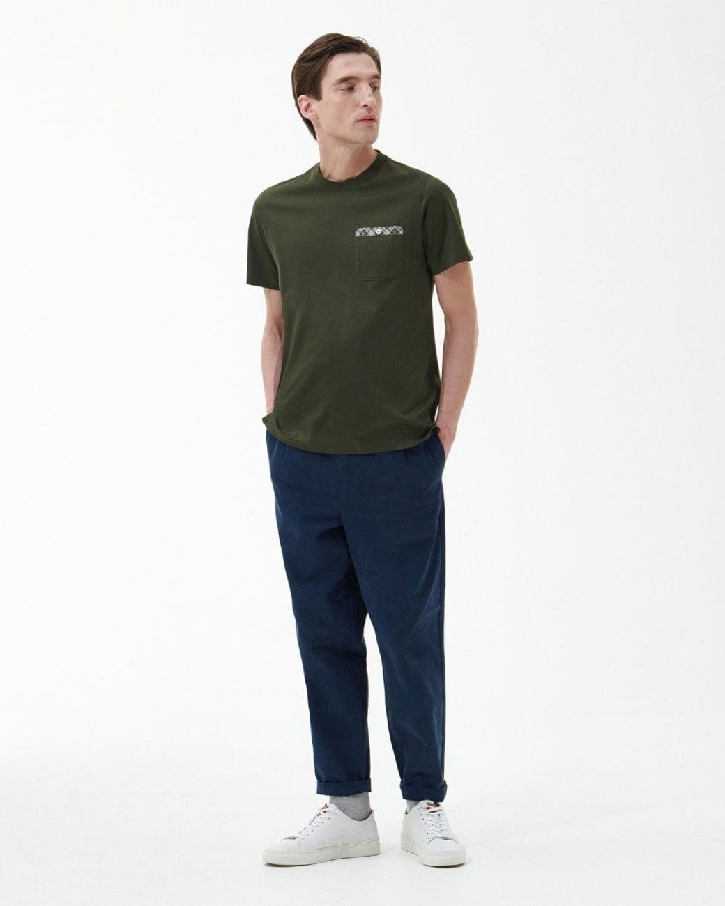 Barbour Green Durness Pocket T-Shirt Size: M for men