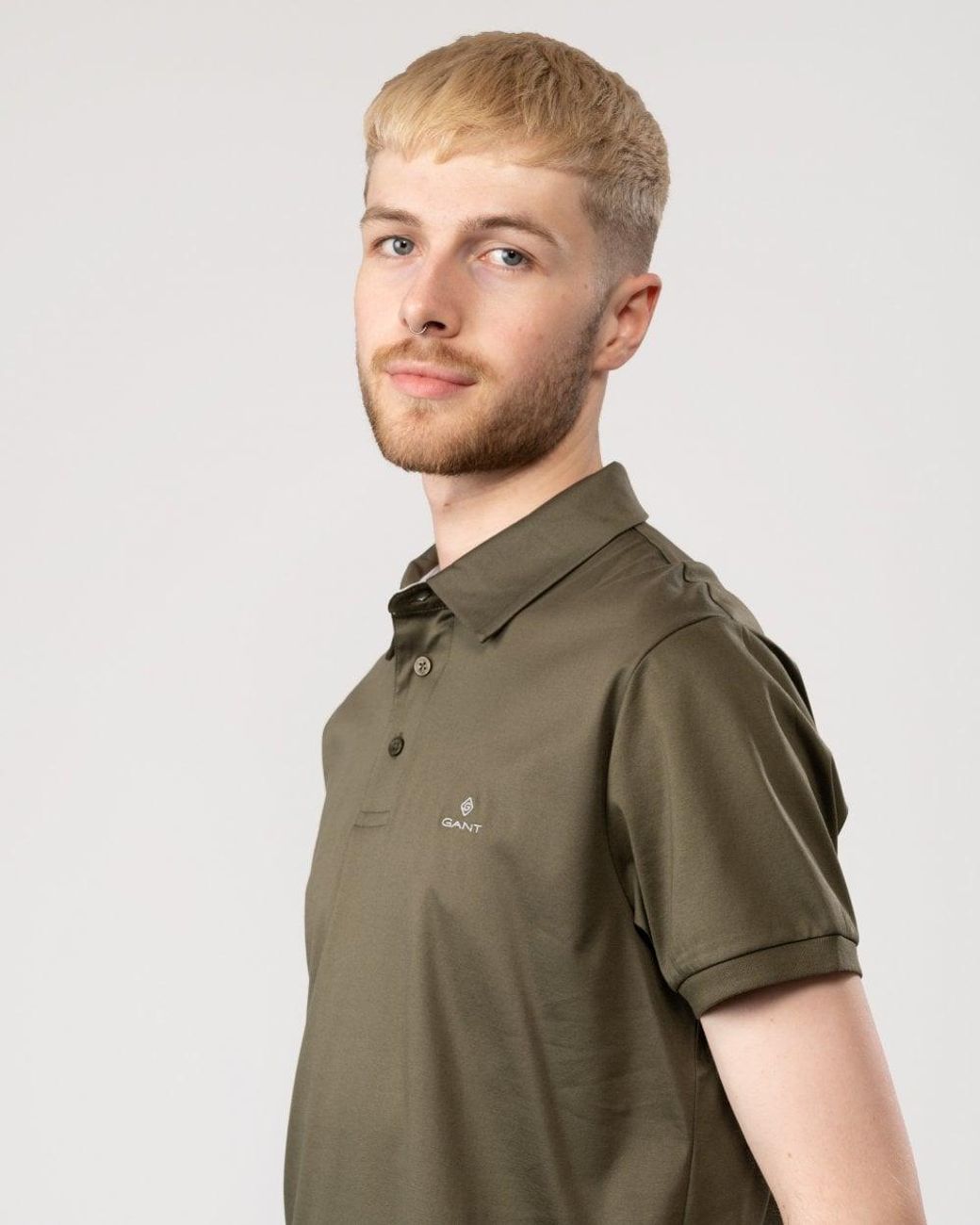 Gant Green Mercerized Jersey Short Sleeve Rugger Size: L for men