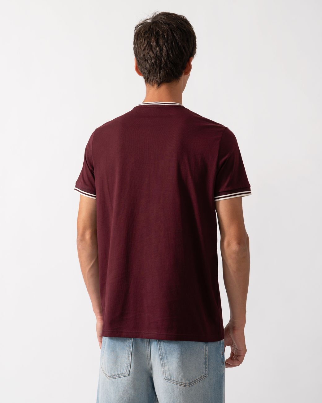 Fred Perry Red Twin Tipped T-Shirt for men