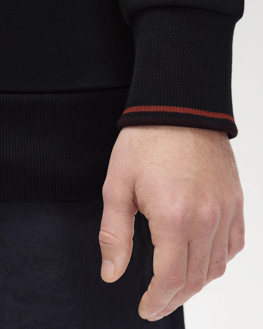 Fred Perry Black Half Zip Sweatshirt for men