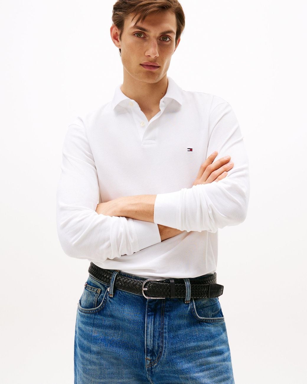 Tommy Hilfiger White 1985 Regular Long Sleeve Polo Shirt for men