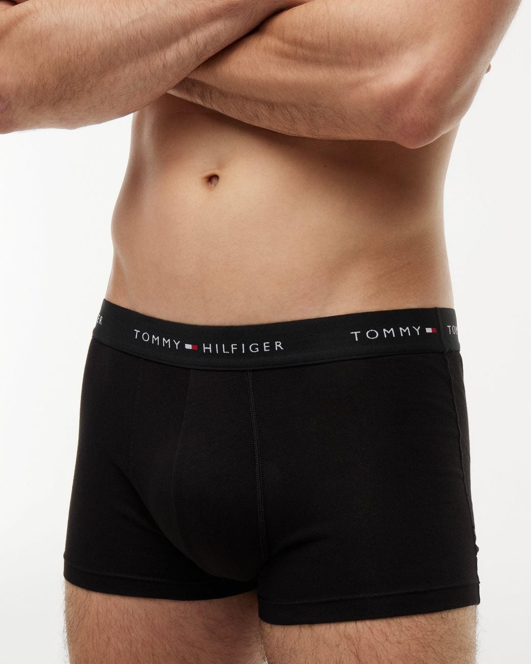 Tommy Hilfiger Black 3-Pack Logo Waistband Trunks for men