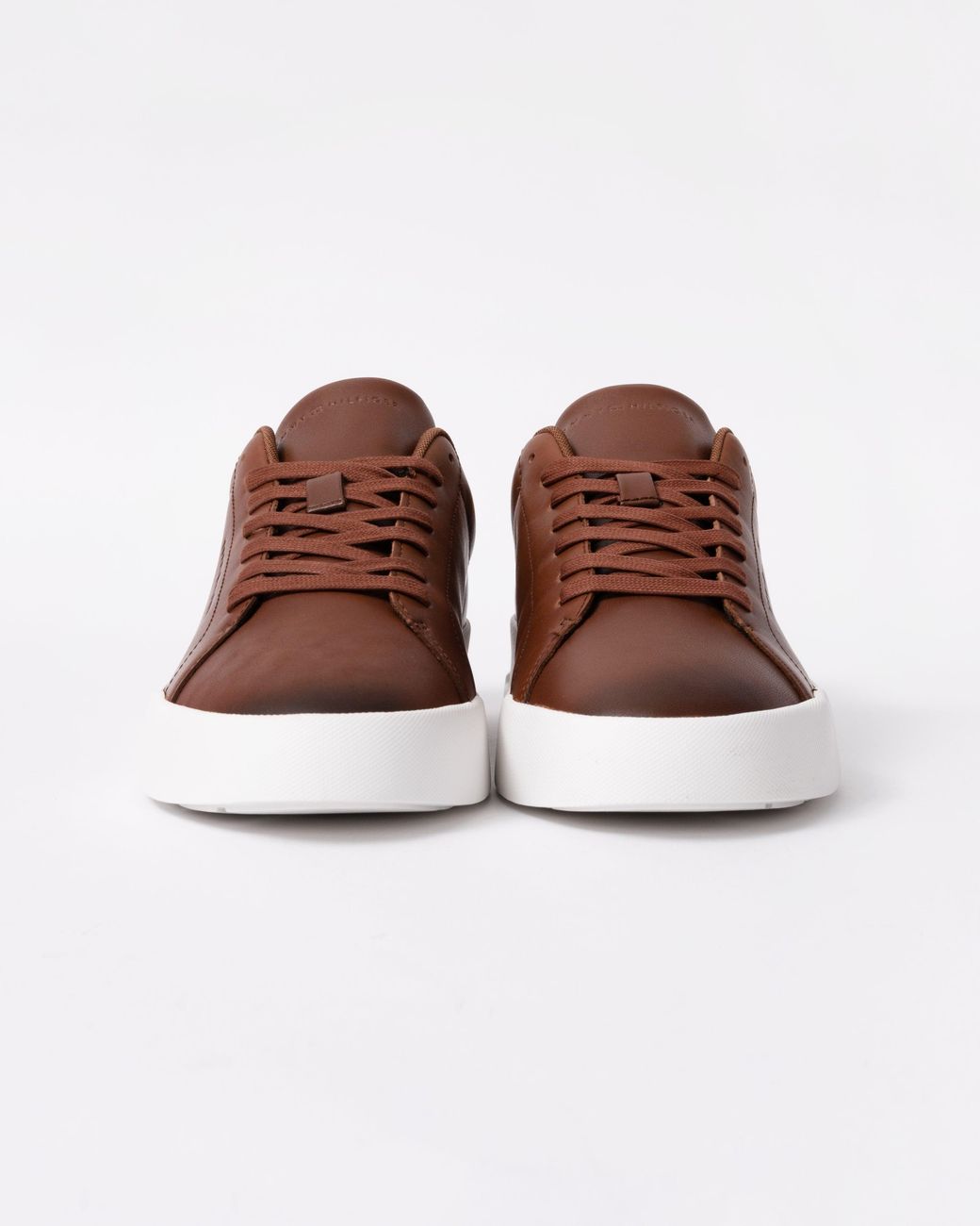 Tommy Hilfiger Brown Th Core Leather Court Trainers for men