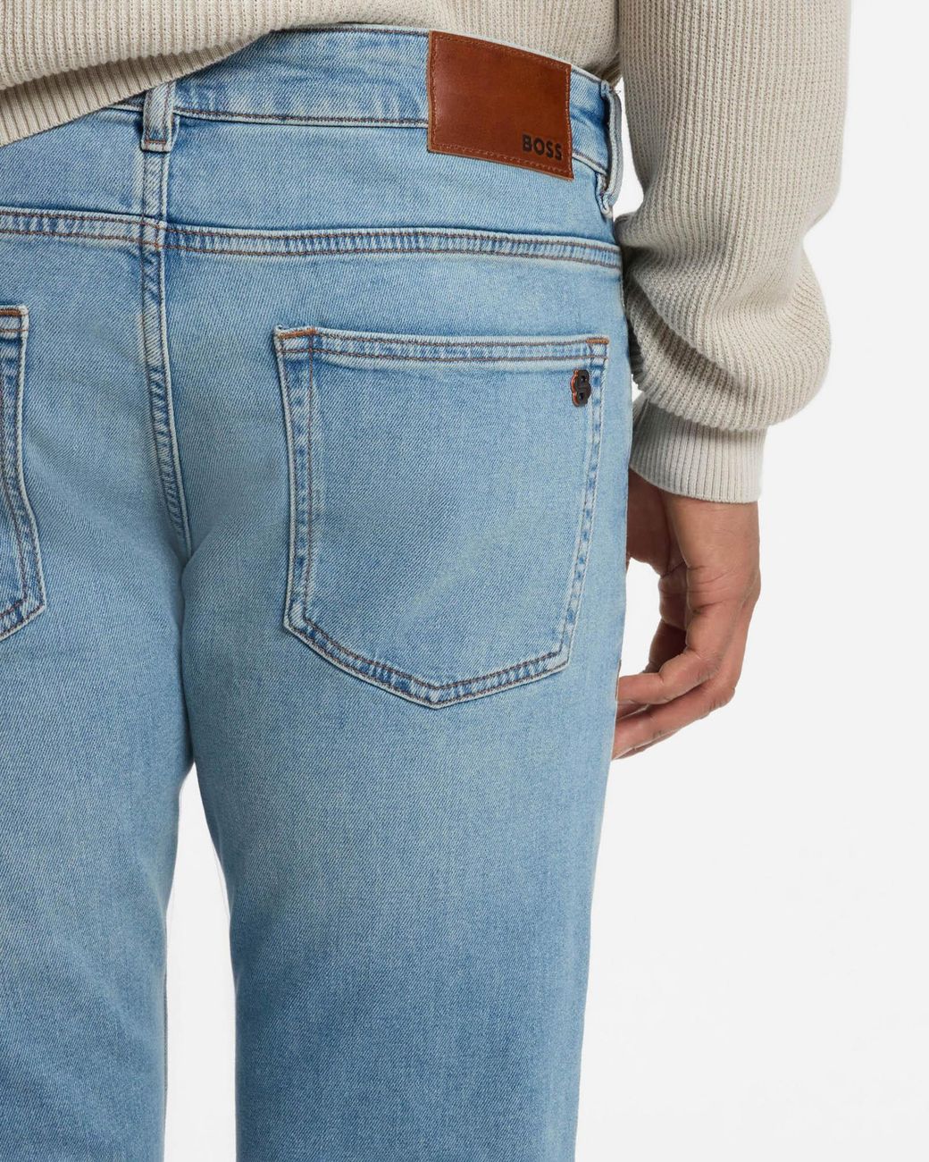 Boss Blue Delaware Slim-Fit Jeans for men