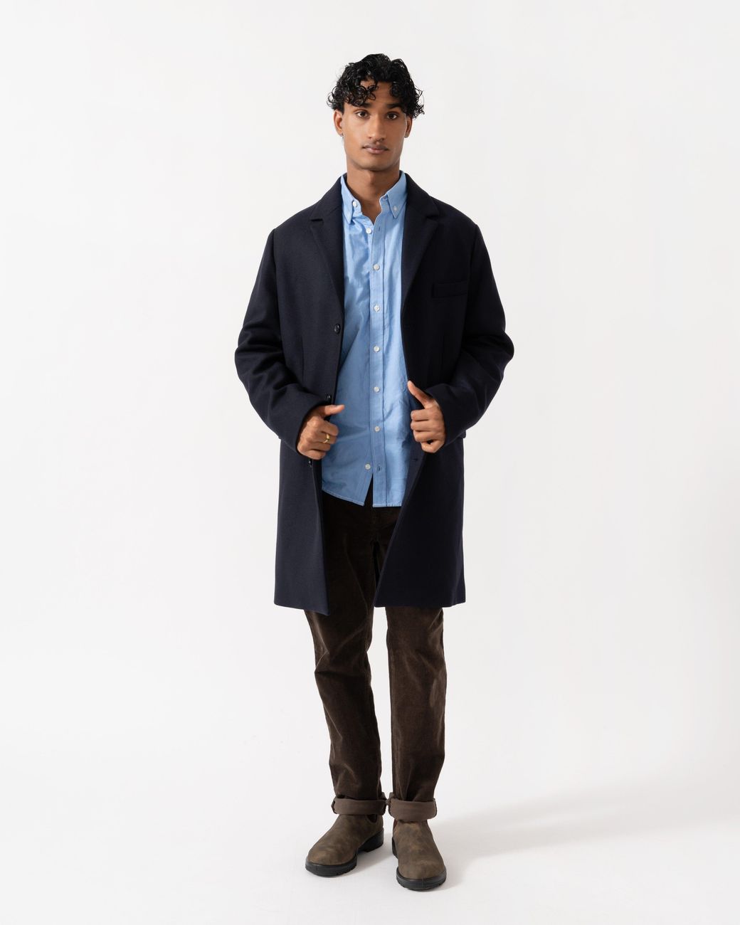 Gant Blue Classic Wool Coat for men