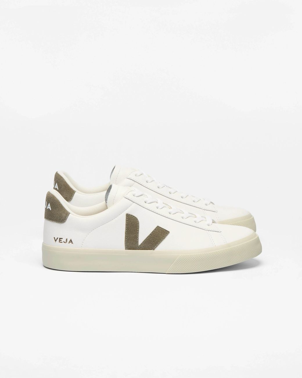 Veja White Campo Leather Trainers for men