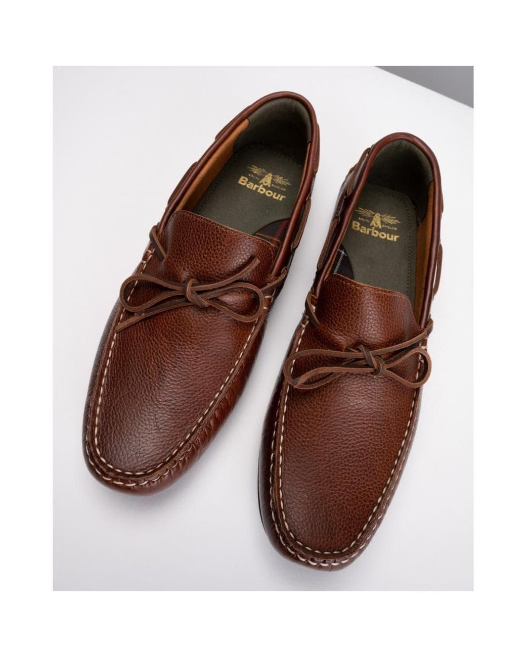 Barbour Leather Clark Shoes in Cognac (Brown) for Men | Lyst