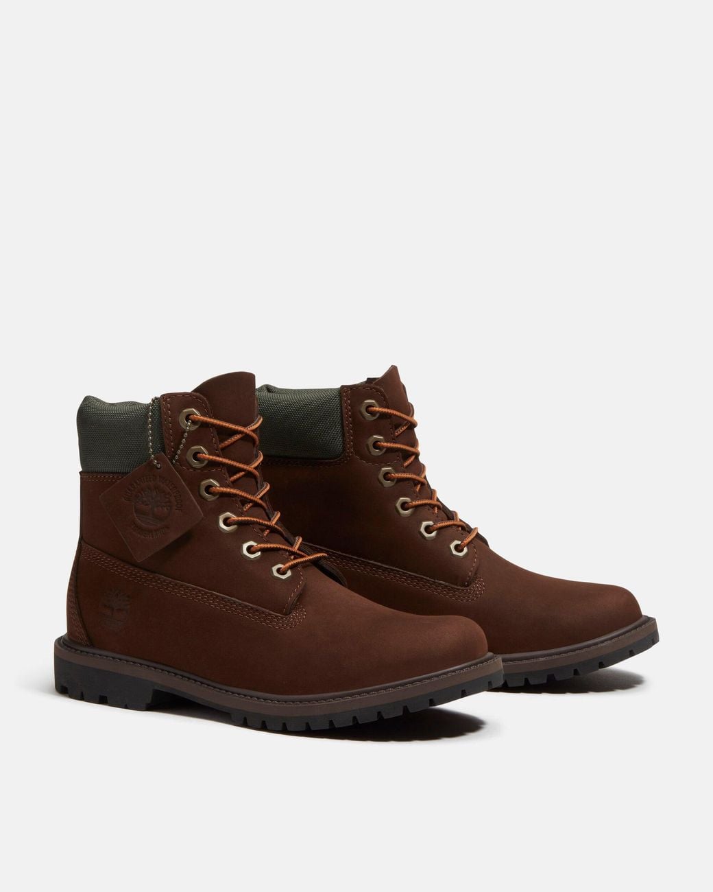 Timberland Brown Premium 6 Inch Waterproof Nubuck Boots