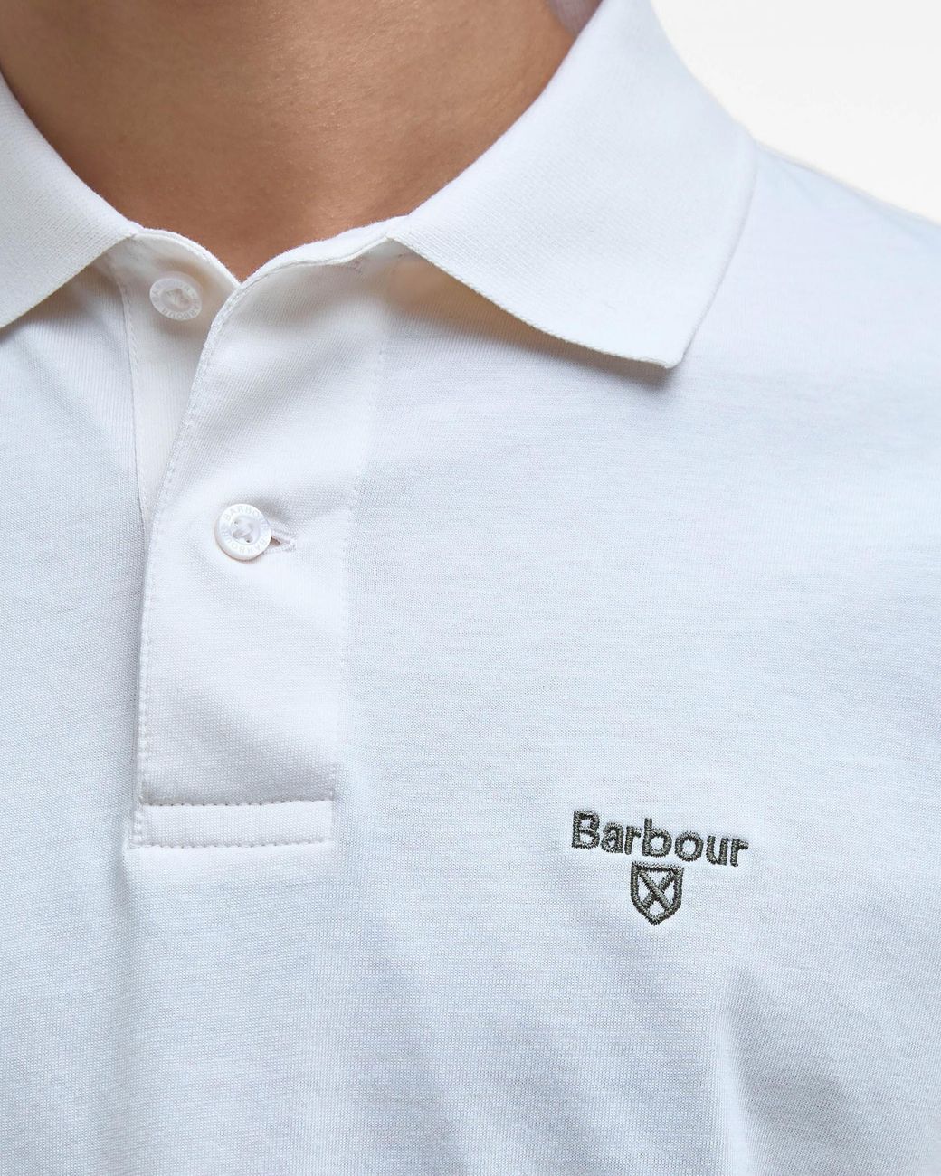 Barbour White Austwick Polo Shirt for men