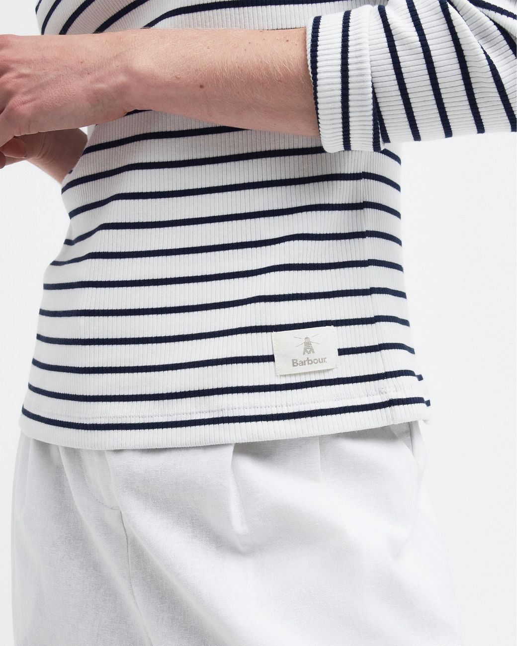 Barbour Blue Langton Long Sleeve Top