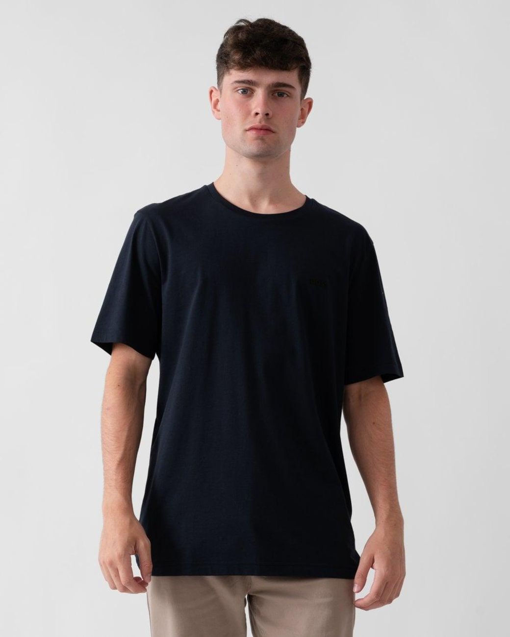 Boss Black Tee Pima Logo T-Shirt Size: M for men