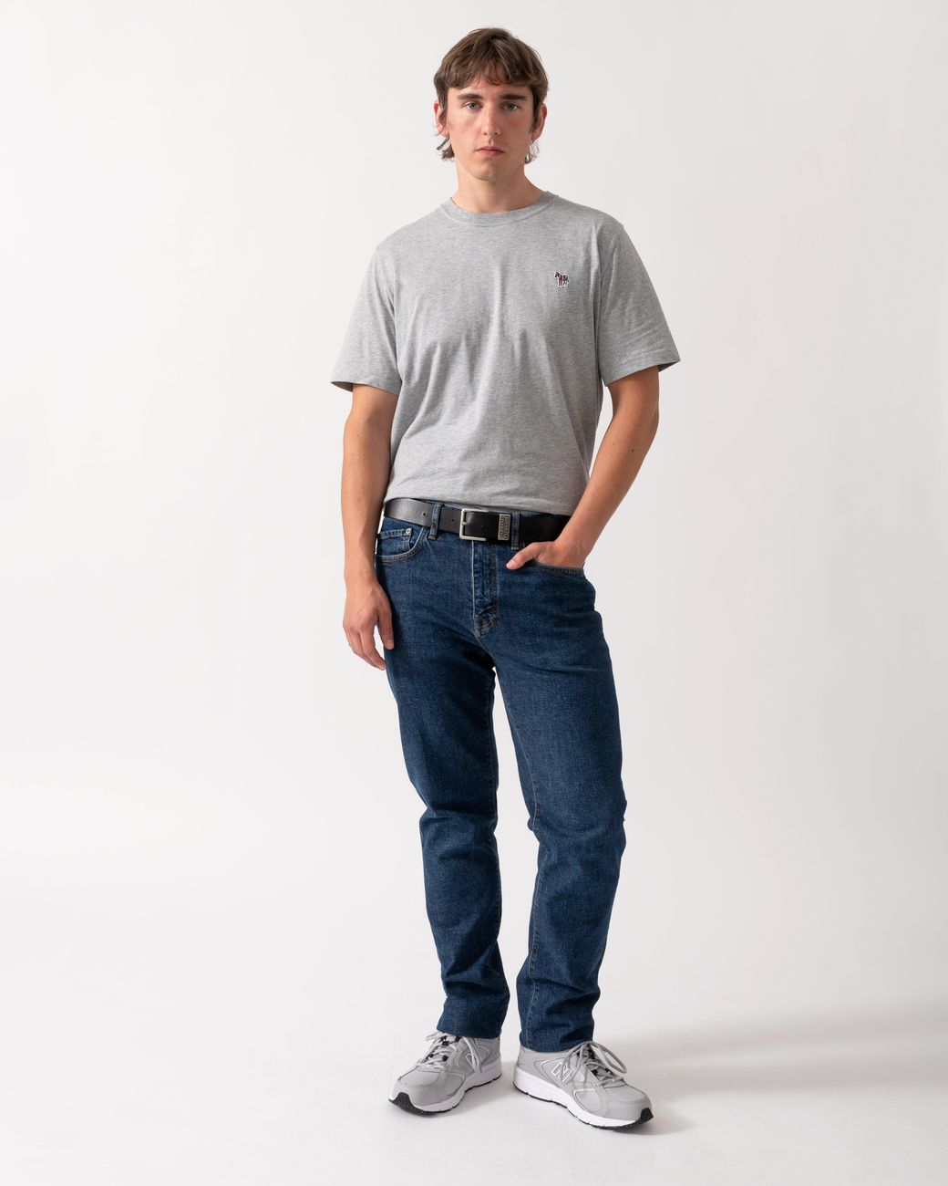 Paul Smith Gray Ps Regular Fit Cotton Zebra Logo T-Shirt for men
