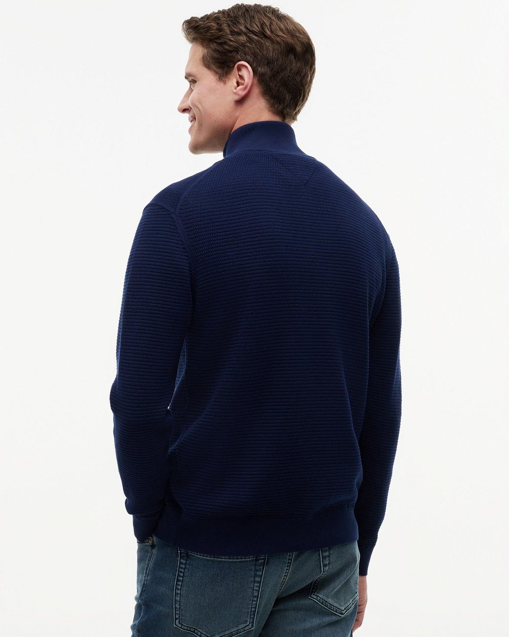 Tommy Hilfiger Blue Seasonal Structure 1/4 Zip Mock Neck Sweatshirt for men