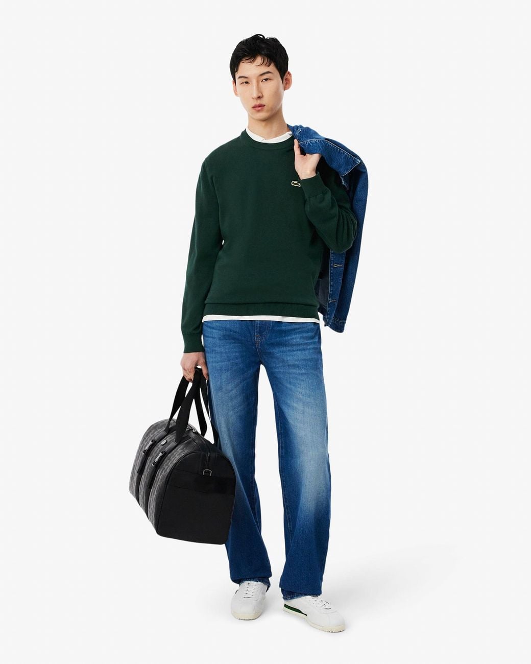 Lacoste Green Organic Cotton Crew Neck Sweater for men