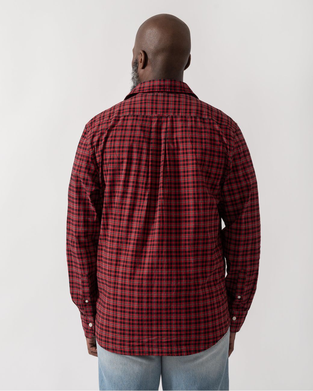 Gant Red Regular Fit Classic Poplin Check Shirt for men