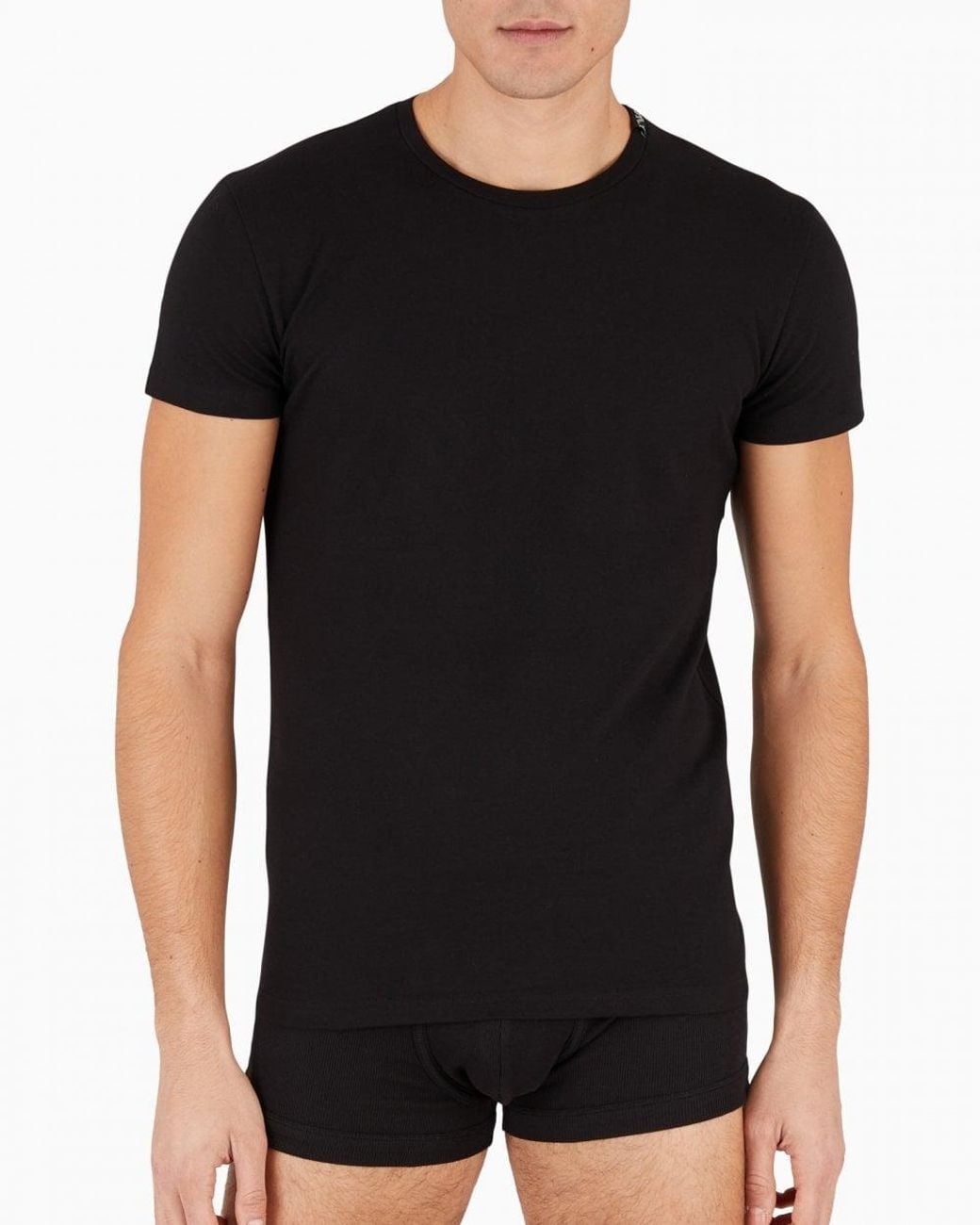Emporio Armani Black Crew Neck Loungewear T-Shirt 111035-4F531 for men